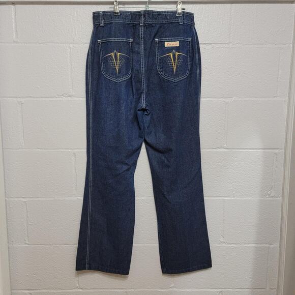 VTG 70s High Waist Dark Wash Jeans - Picture 3 of 10